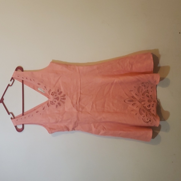 Neiman Marcus Dresses & Skirts - Neiman Marcus Pink Linen Lace Dress